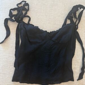 Reformation Blanca Tie-Strap Crepe Top